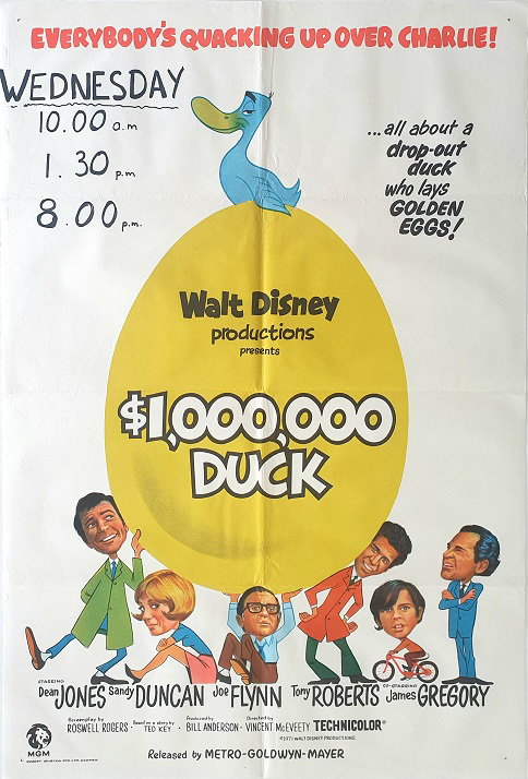 $1000000 Duck Australian One Sheet Movie Poster Walt Disney (1)